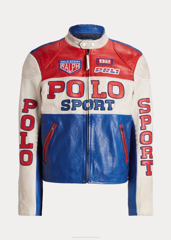 safir stjerne multi unisex Ralph Lauren polo sport læder cafe racer jakke Z426B1113