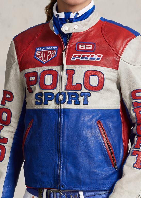 safir stjerne multi unisex Ralph Lauren polo sport læder cafe racer jakke Z426B1113