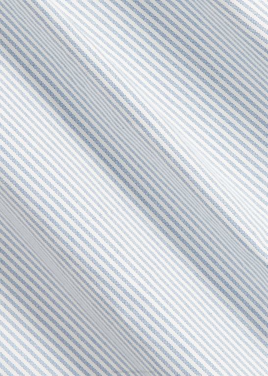 blå/hvid unisex Ralph Lauren custom fit stribet oxford skjorte Z426B137