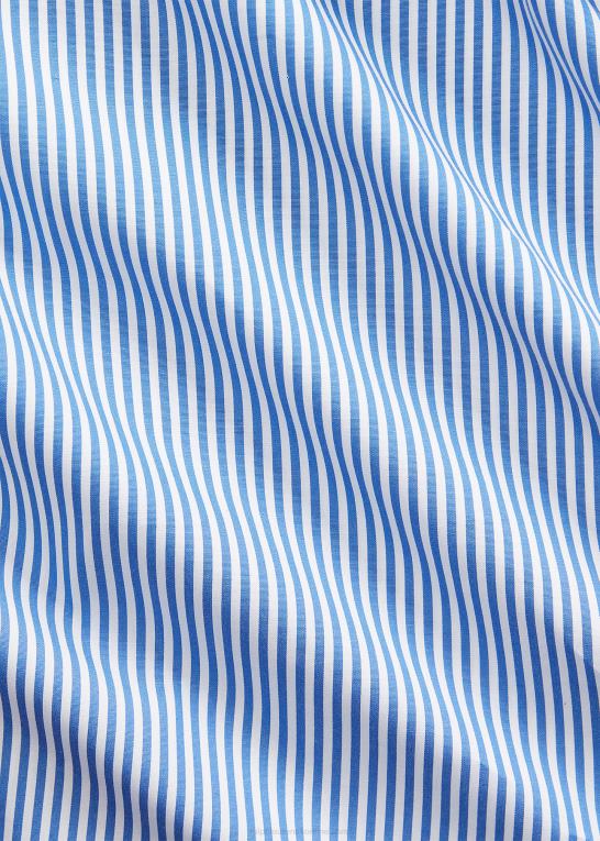 blå/hvid unisex Ralph Lauren stribet poplin skjorte i specialdesign Z426B123