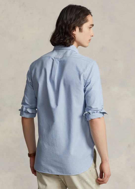 blå unisex Ralph Lauren custom fit oxford skjorte Z426B935