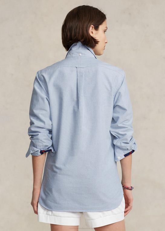 blå unisex Ralph Lauren custom fit oxford skjorte Z426B935