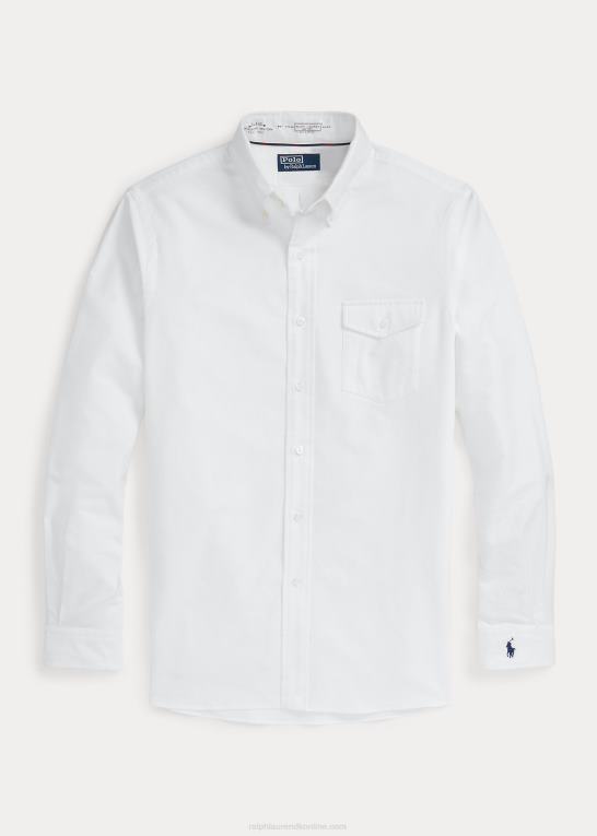 hvid unisex Ralph Lauren custom fit oxford skjorte Z426B934