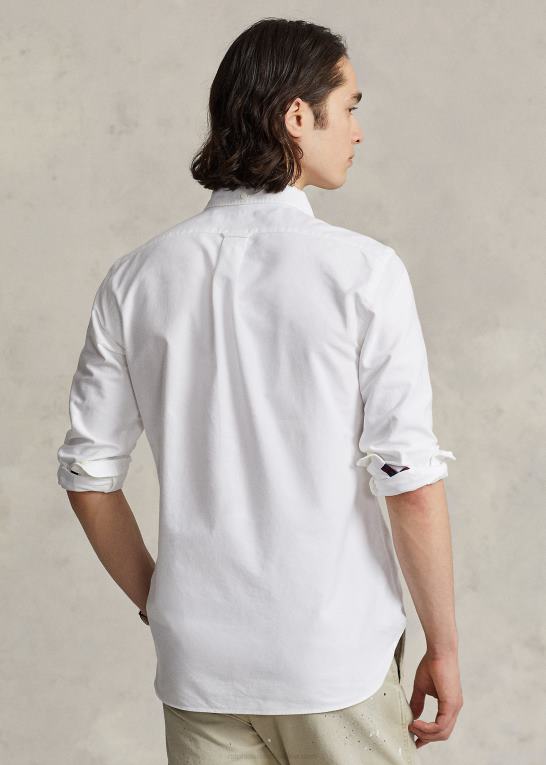 hvid unisex Ralph Lauren custom fit oxford skjorte Z426B934