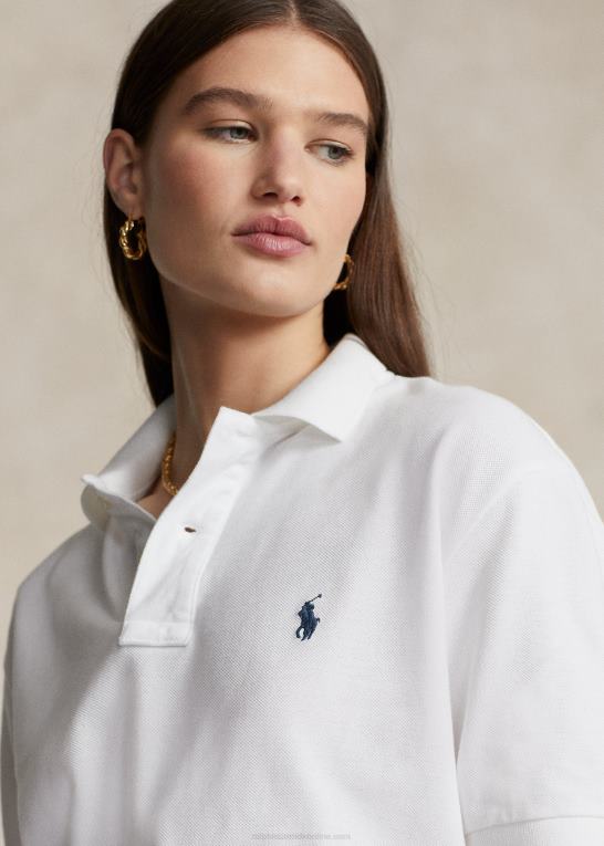 hvid unisex Ralph Lauren original pasform mesh poloshirt Z426B3402