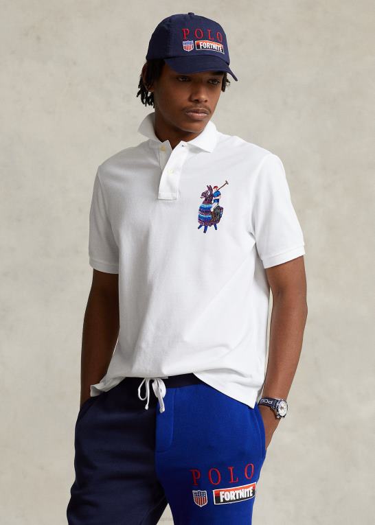 hvid unisexpolo ralph lauren x fortnite poloshirt Z426B1221