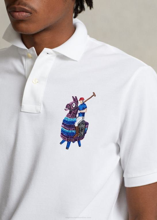 hvid unisexpolo ralph lauren x fortnite poloshirt Z426B1221