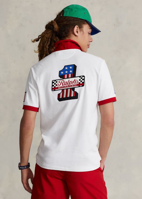 klassisk oxford hvid unisex Ralph Lauren klassisk pasform polo sport mesh rugby skjorte Z426B971
