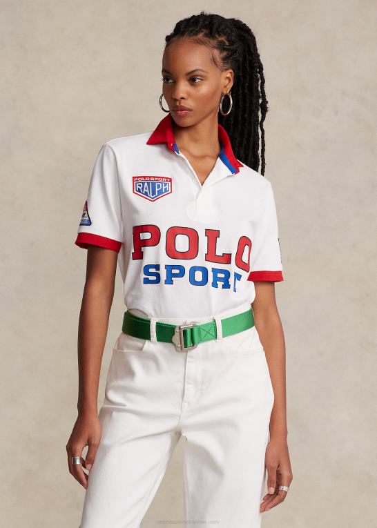 klassisk oxford hvid unisex Ralph Lauren klassisk pasform polo sport mesh rugby skjorte Z426B971