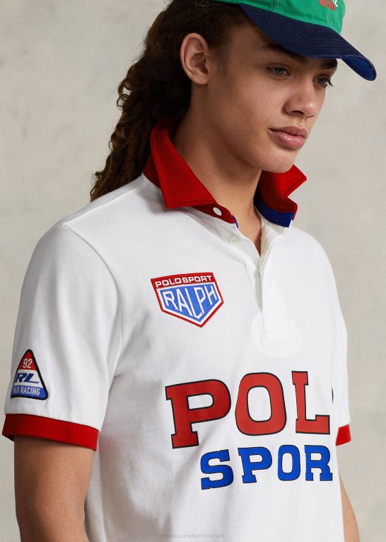 klassisk oxford hvid unisex Ralph Lauren klassisk pasform polo sport mesh rugby skjorte Z426B971
