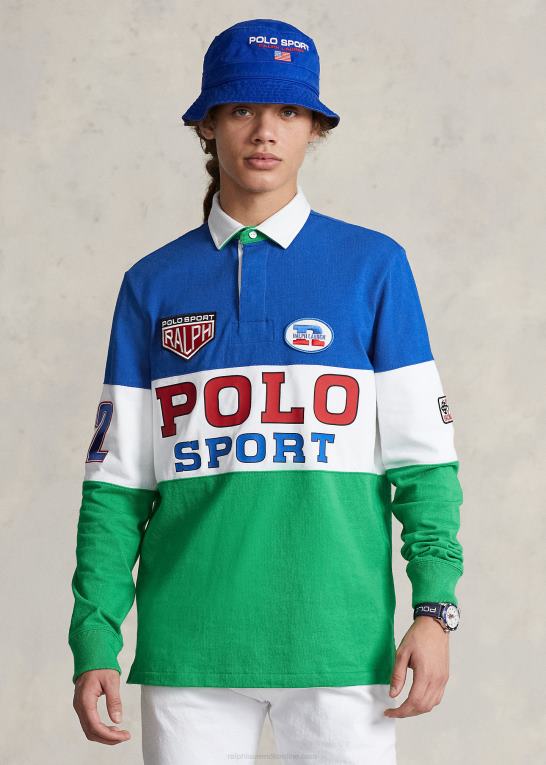 stamme multi unisex Ralph Lauren klassisk pasform polo sport rugby skjorte Z426B1166