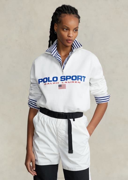 hvid unisex Ralph Lauren polo sport fleece sweatshirt Z426B896