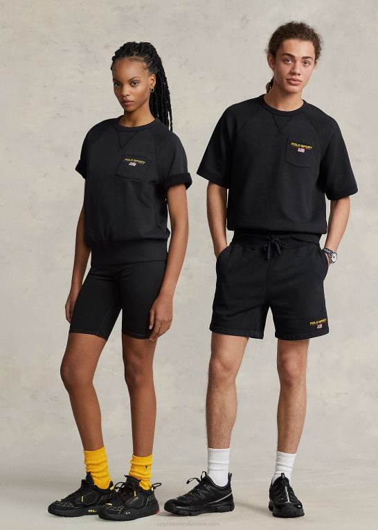 sort unisex Ralph Lauren polo sport kortærmet sweatshirt Z426B3420