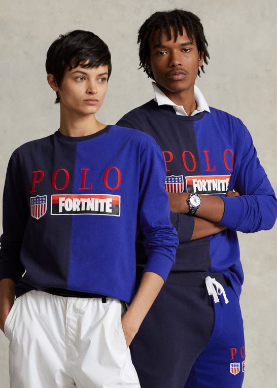 cruise navy multi unisexpolo ralph lauren x fortnite t-shirt Z426B493