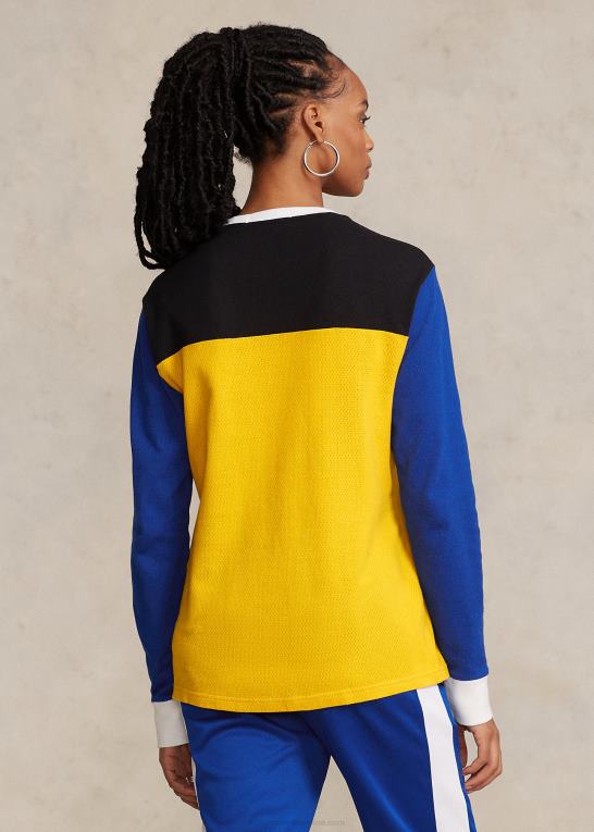 gul storm multi unisex Ralph Lauren logo vaffelstrikket t-shirt Z426B3424