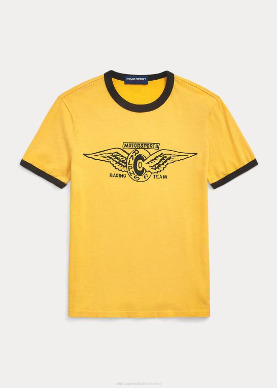 gul storm unisex Ralph Lauren brugerdefineret slim fit jersey grafisk t-shirt Z426B904