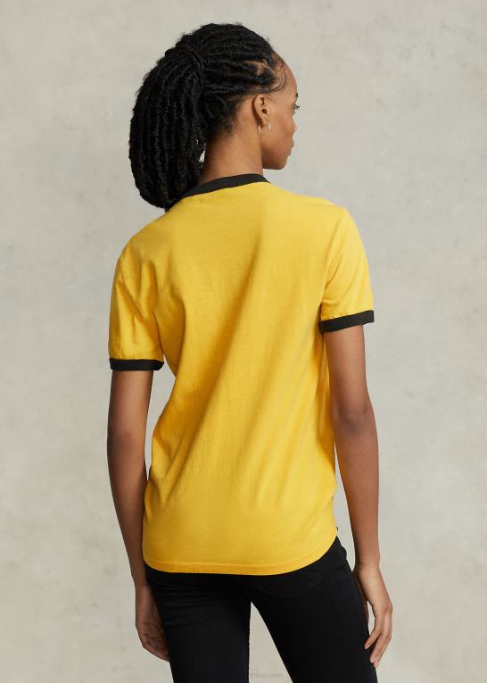 gul storm unisex Ralph Lauren brugerdefineret slim fit jersey grafisk t-shirt Z426B904