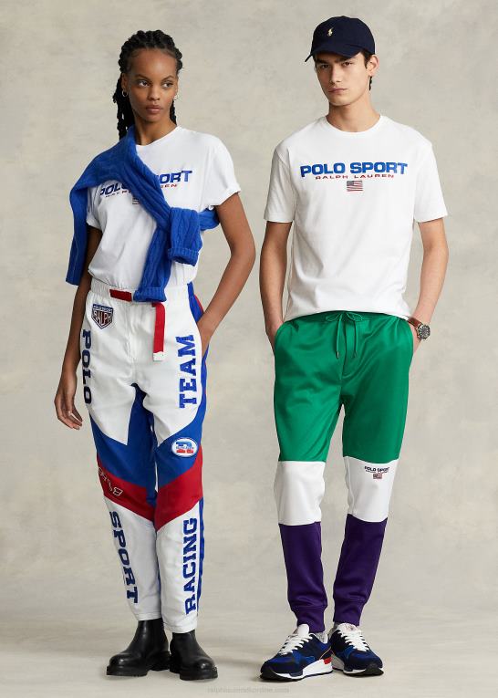 hvid unisex Ralph Lauren klassisk pasform polo sport jersey t-shirt Z426B3412