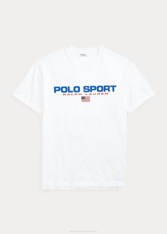 hvid unisex Ralph Lauren klassisk pasform polo sport jersey t-shirt Z426B3412