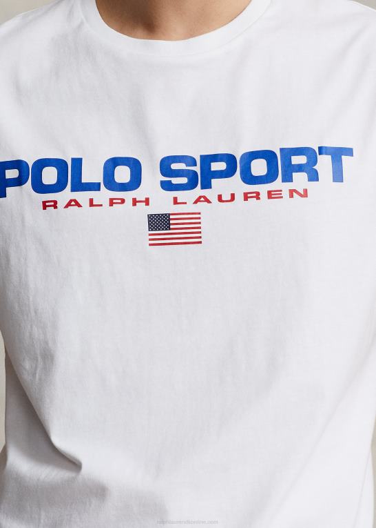 hvid unisex Ralph Lauren klassisk pasform polo sport jersey t-shirt Z426B3412