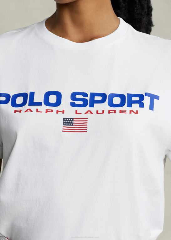 hvid unisex Ralph Lauren klassisk pasform polo sport jersey t-shirt Z426B3412
