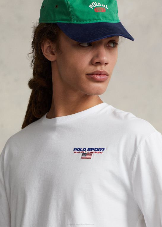 hvid unisex Ralph Lauren klassisk pasform polo sport jersey t-shirt Z426B454