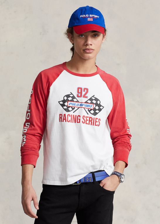 rl 2000 rød multi unisex Ralph Lauren brugerdefineret slim fit polo sport t-shirt Z426B652