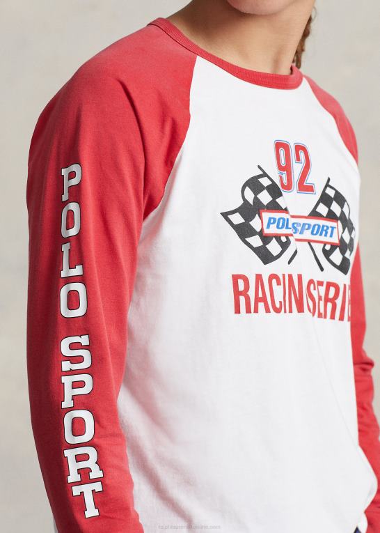 rl 2000 rød multi unisex Ralph Lauren brugerdefineret slim fit polo sport t-shirt Z426B652