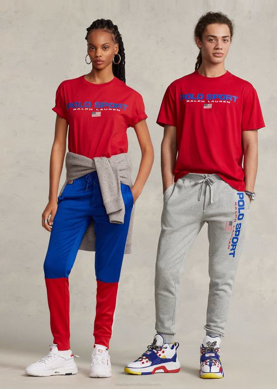rl 2000 rød unisex Ralph Lauren klassisk pasform polo sport jersey t-shirt Z426B3414