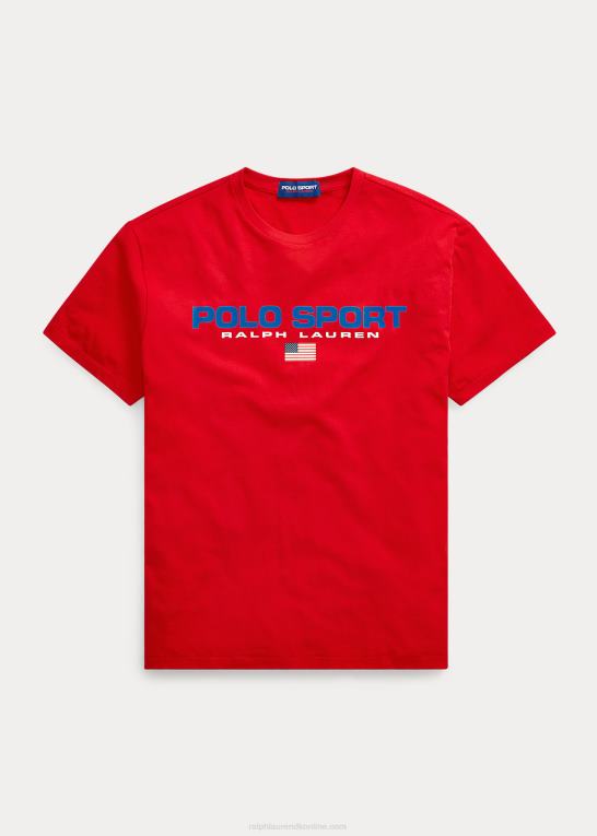 rl 2000 rød unisex Ralph Lauren klassisk pasform polo sport jersey t-shirt Z426B3414