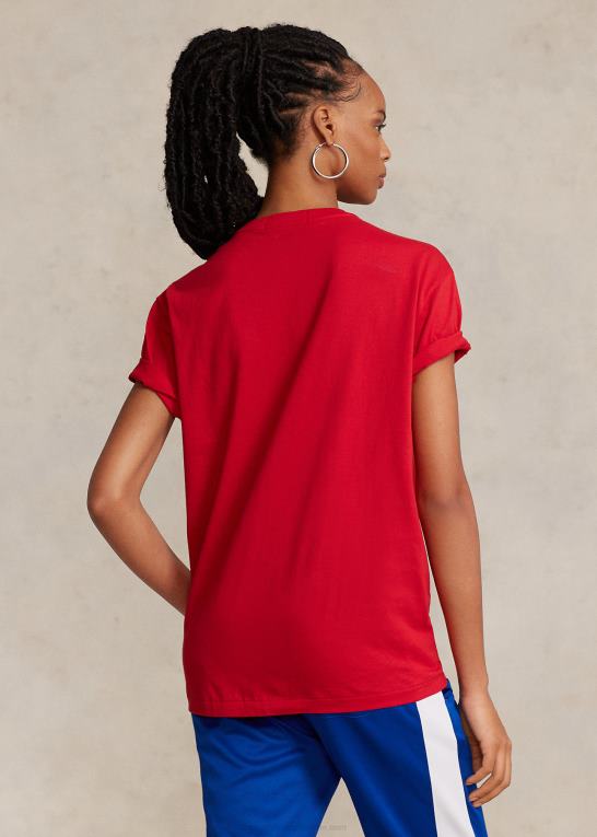 rl 2000 rød unisex Ralph Lauren klassisk pasform polo sport jersey t-shirt Z426B3414
