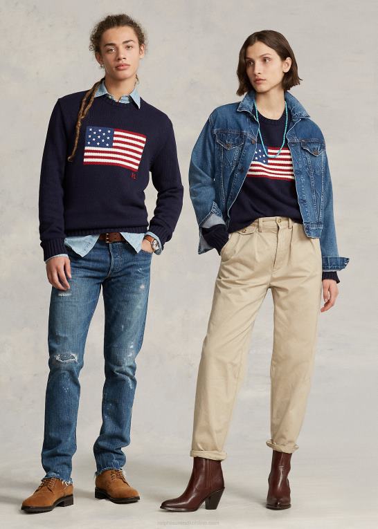 flåde unisex Ralph Lauren den ikoniske flagsweater Z426B3428