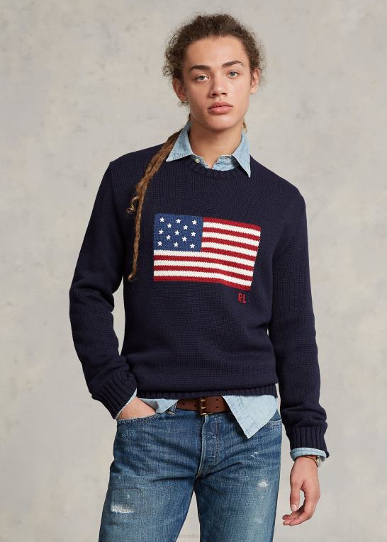 flåde unisex Ralph Lauren den ikoniske flagsweater Z426B3428