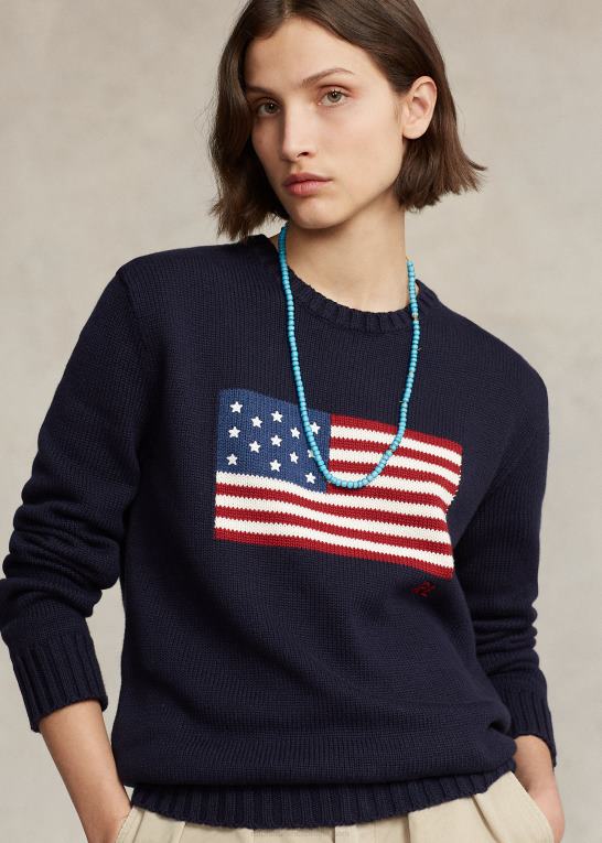 flåde unisex Ralph Lauren den ikoniske flagsweater Z426B3428