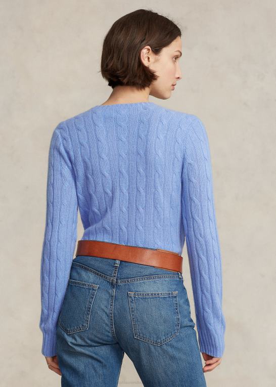 ny litchfield blå unisex Ralph Lauren den ikoniske kabelstrikkede kashmirtrøje Z426B3390